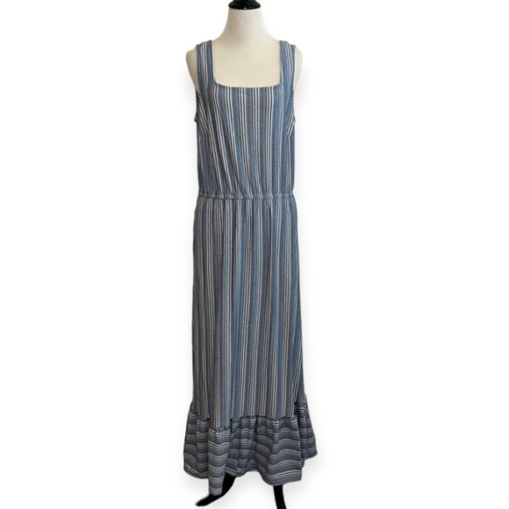 Lane Bryant square neck‎ striped maxi dress women’s size 14/16